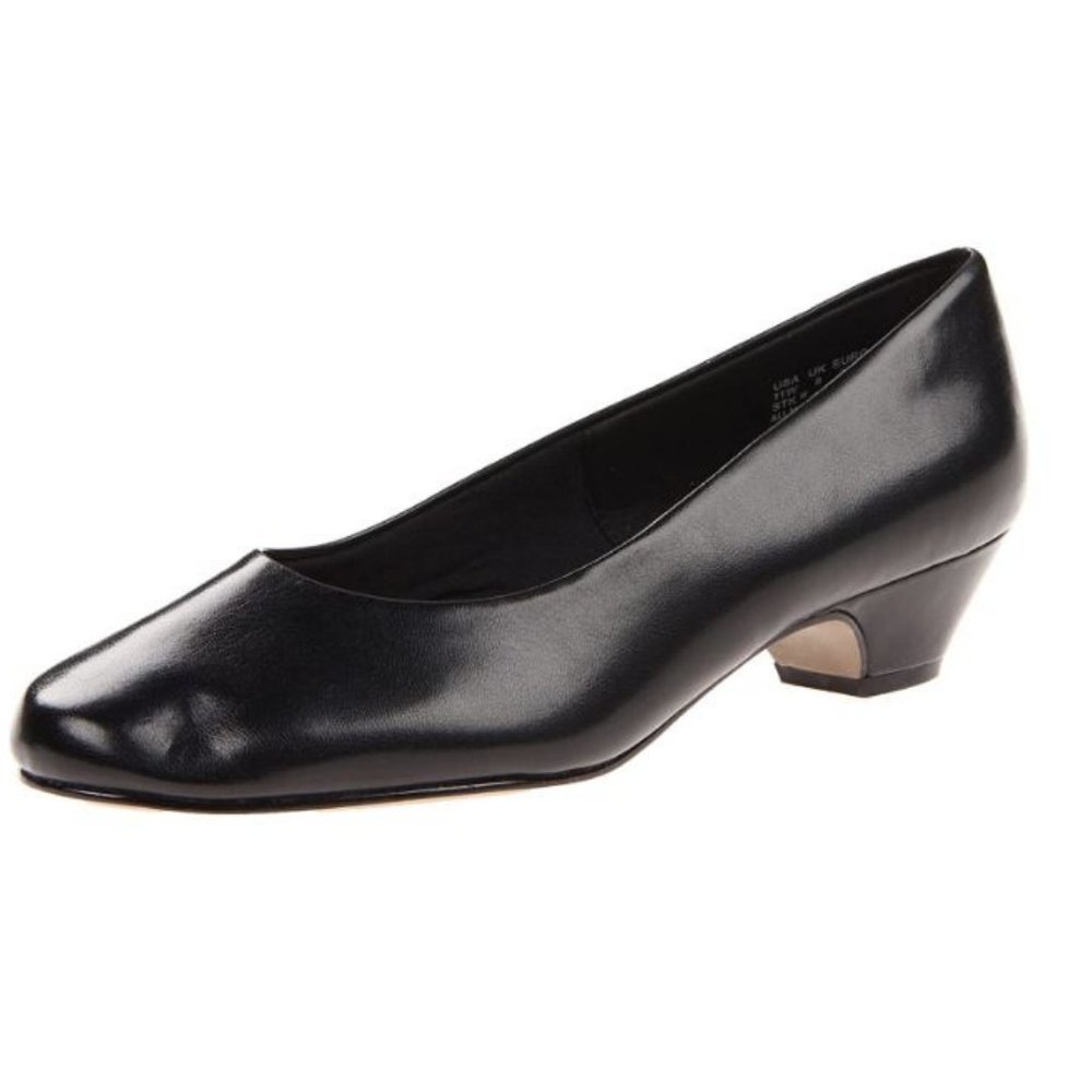 Soft Style Angel II Black Round Toe Pump Heel Size 8 New